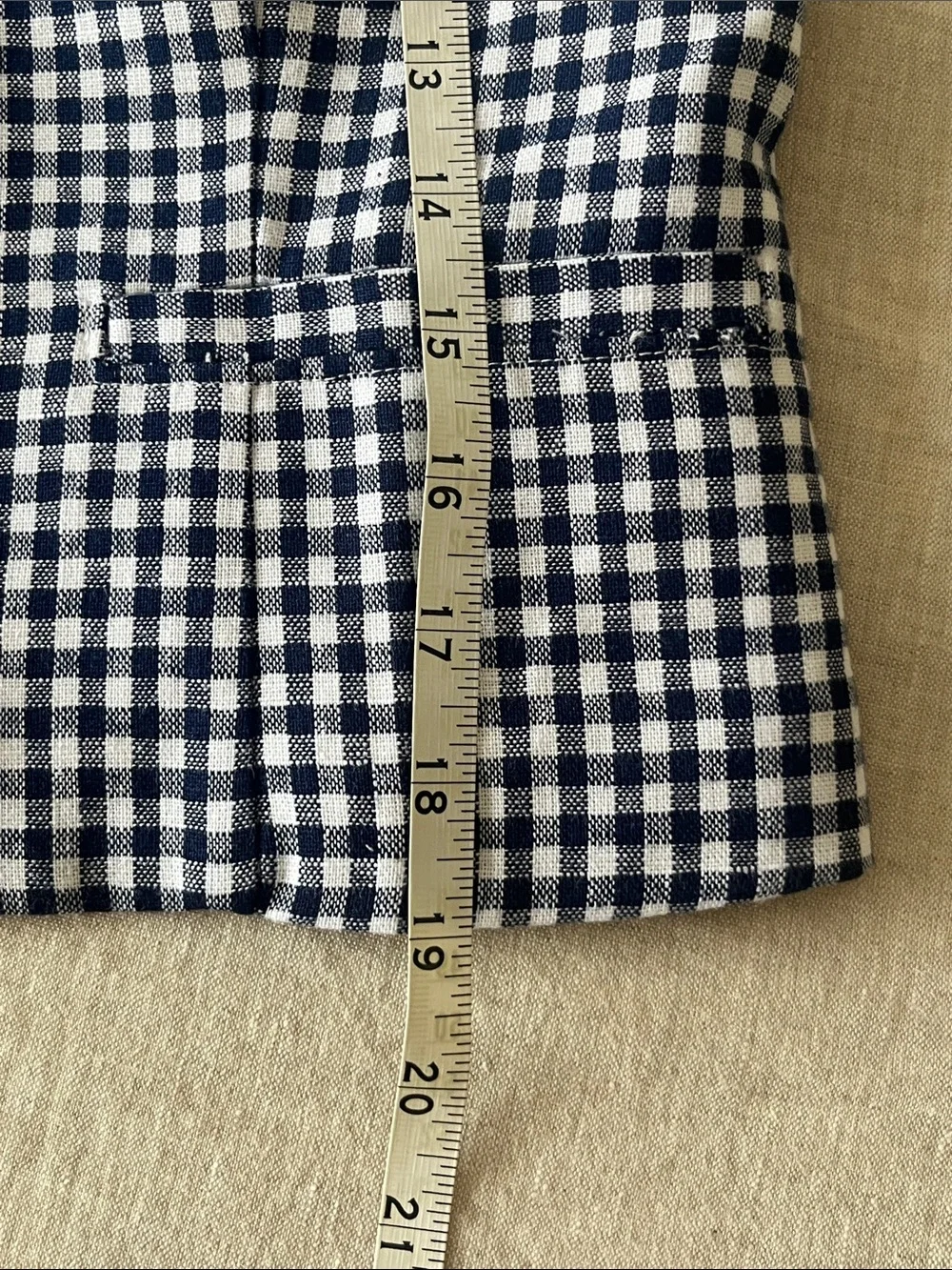 NWT J Crew Linen Gingham Button-Front Top